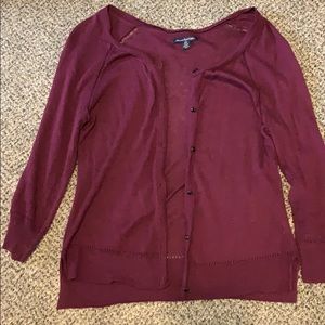 American eagle Burgundy cardigan